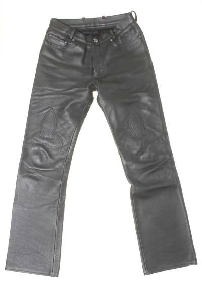 CHROME HEARTS（クロムハーツ）レザーパンツ (ギャランティ付き)の古着・服飾アイテム