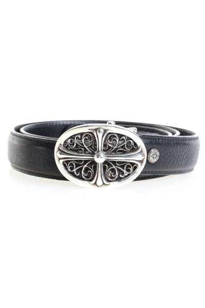 CHROME HEARTS（クロムハーツ）スモール クラシックオーバルバックル ベルトの古着・服飾アイテム
