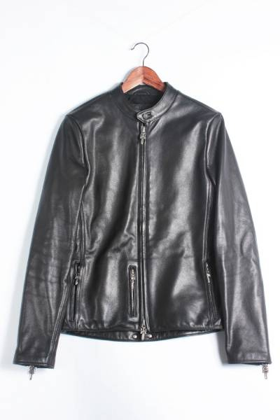 CHROME HEARTS（クロムハーツ）STRGHT'シングルレザーライダース(インヴォイス付)の古着・服飾アイテム