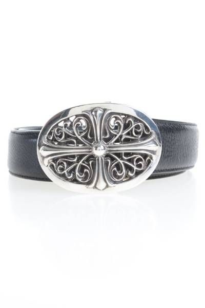 CHROME HEARTS（クロムハーツ）クラシックオーバルバックルベルト（ギャランティ・袋付）【344】【339】の古着・服飾アイテム