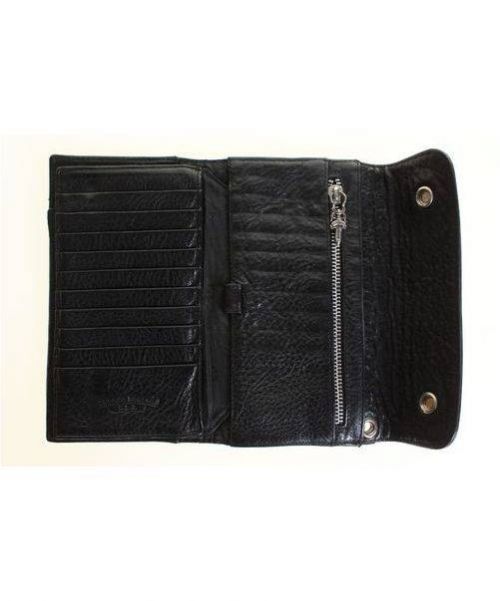 CHROME HEARTS（クロムハーツ）CHROME HEARTS（クロムハーツ） WAVE ロングウォレット ブラックの古着・服飾アイテム
