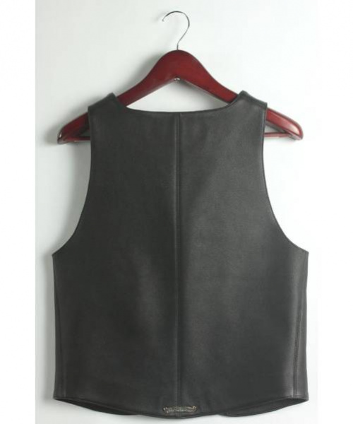CHROME HEARTS（クロムハーツ）CHROME HEARTS（クロムハーツ） クラシック2Bレザーベスト ブラック サイズMの古着・服飾アイテム