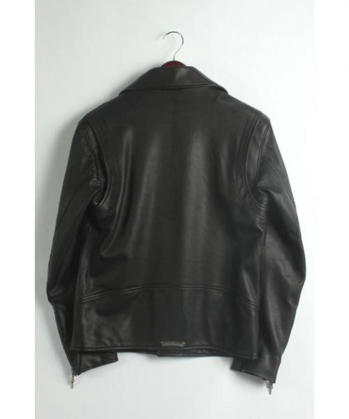 CHROME HEARTS（クロムハーツ）CHROME_HEARTS（クロムハーツ） BASIC MOTO レザーライダース ブラック サイズ表記なし(JVP S 相当)の古着・服飾アイテム