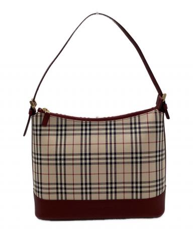 中古・古着通販】BURBERRY (バーバリー) ショルダーバッグ エンジ