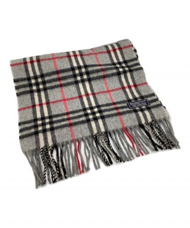 中古・古着通販】Burberry's (バーバリーズ) マフラー ブラウン×グレー