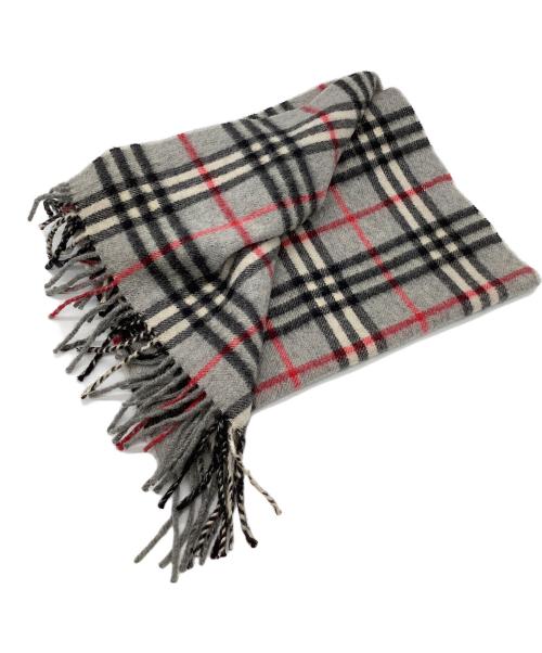 Burberry's（バーバリーズ）Burberry's (バーバリーズ) マフラー ブラウン×グレーの古着・服飾アイテム