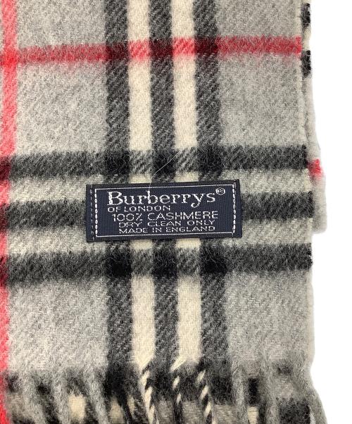 Burberry's（バーバリーズ）Burberry's (バーバリーズ) マフラー ブラウン×グレーの古着・服飾アイテム