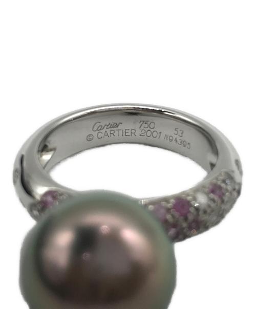 Cartier（カルティエ）Cartier (カルティエ) ブラックパールK18WGリング サイズ:12号の古着・服飾アイテム