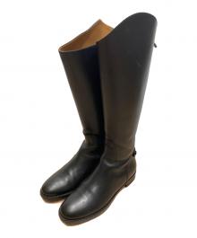 Christian Dior（クリスチャン ディオール）の古着「レザーロングブーツ」｜ブラック