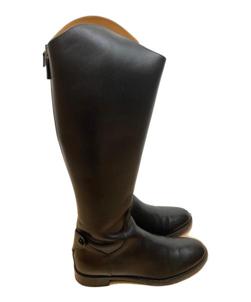 Christian Dior（クリスチャン ディオール）Christian Dior (クリスチャン ディオール) レザーロングブーツ ブラック サイズ:36.5の古着・服飾アイテム