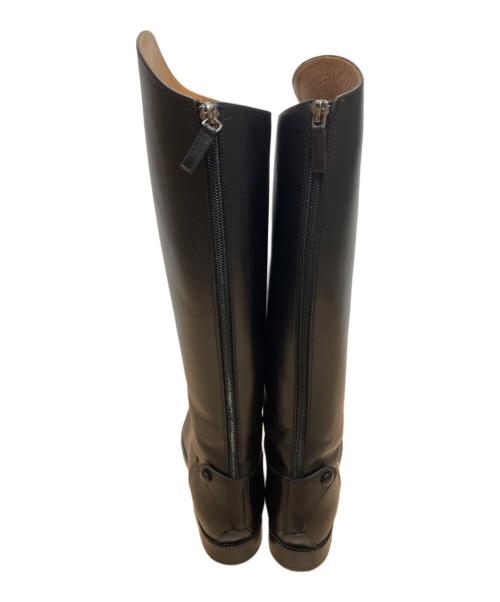 Christian Dior（クリスチャン ディオール）Christian Dior (クリスチャン ディオール) レザーロングブーツ ブラック サイズ:36.5の古着・服飾アイテム