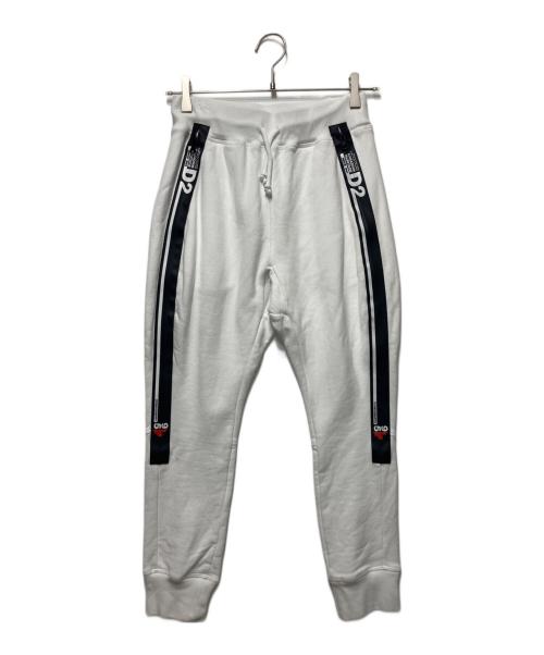 DSQUARED2（ディースクエアード）DSQUARED2 (ディースクエアード) スウェットパンツ ホワイト サイズ:xxsの古着・服飾アイテム