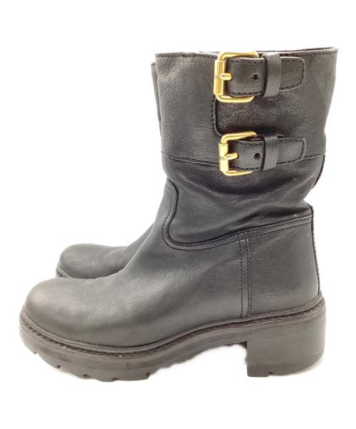 PRADA SPORTS（プラダスポーツ）PRADA SPORTS (プラダスポーツ) レザーブーツ ブラック サイズ:35の古着・服飾アイテム