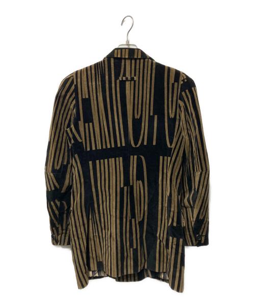 Jean Paul Gaultier FEMME（ジャンポールゴルチエ フェム）Jean Paul Gaultier FEMME (ジャンポールゴルチエ フェム) 総柄ベロアジャケット/Velour jacket ブラック サイズ:42の古着・服飾アイテム