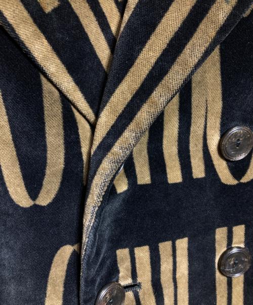 Jean Paul Gaultier FEMME（ジャンポールゴルチエ フェム）Jean Paul Gaultier FEMME (ジャンポールゴルチエ フェム) 総柄ベロアジャケット/Velour jacket ブラック サイズ:42の古着・服飾アイテム