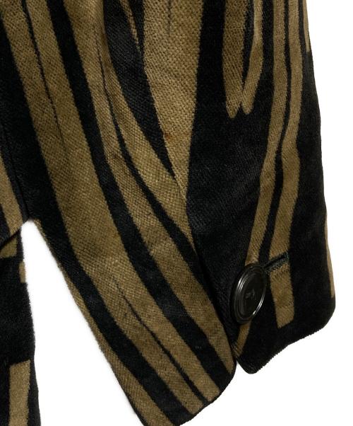 Jean Paul Gaultier FEMME（ジャンポールゴルチエ フェム）Jean Paul Gaultier FEMME (ジャンポールゴルチエ フェム) 総柄ベロアジャケット/Velour jacket ブラック サイズ:42の古着・服飾アイテム