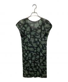 PLEATS PLEASE（プリーツプリーズ）の古着「ブラウス」｜グリーン