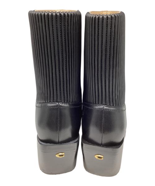 COACH（コーチ）COACH (コーチ) レザーブーツ ブラック サイズ:6.5の古着・服飾アイテム