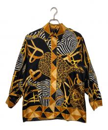 GUCCI（グッチ）の古着「総柄シルクシャツ」｜ブラック