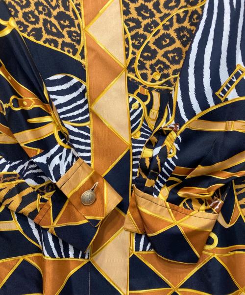 GUCCI（グッチ）GUCCI (グッチ) 総柄シルクシャツ ブラック サイズ:42の古着・服飾アイテム