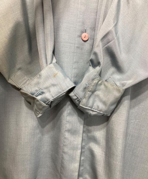 ISSEY MIYAKE（イッセイミヤケ）ISSEY MIYAKE (イッセイミヤケ) シルクウールシャツ ブルー サイズ:Sの古着・服飾アイテム