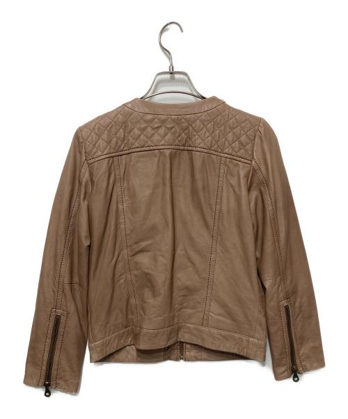 BURBERRY BLUE LABEL（バーバリーロンドンブルーレーベル）BURBERRY BLUE LABEL (バーバリーロンドンブルーレーベル) ラムレザージャケット ブラウン サイズ:38の古着・服飾アイテム