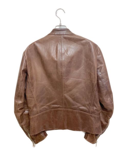 Maison Margiela（メゾンマルジェラ）Maison Margiela (メゾンマルジェラ) ハノ字 レザージャケット ブラウン サイズ:46の古着・服飾アイテム