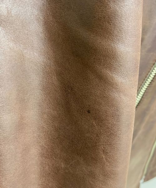 Maison Margiela（メゾンマルジェラ）Maison Margiela (メゾンマルジェラ) ハノ字 レザージャケット ブラウン サイズ:46の古着・服飾アイテム