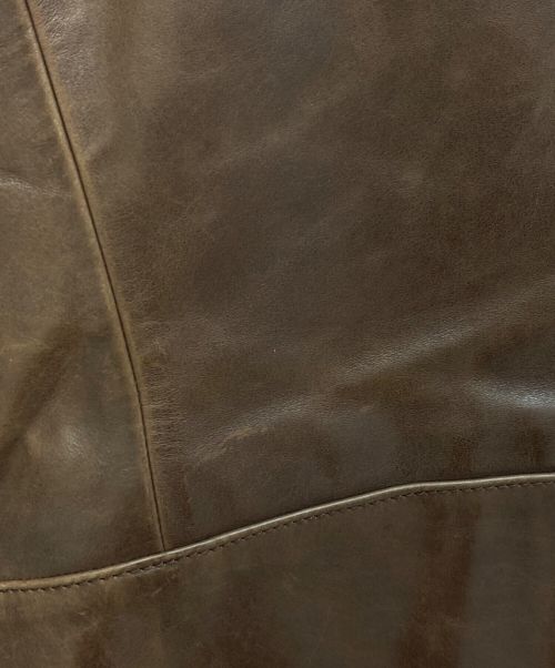 Maison Margiela（メゾンマルジェラ）Maison Margiela (メゾンマルジェラ) ハノ字 レザージャケット ブラウン サイズ:46の古着・服飾アイテム