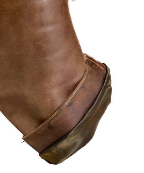 Maison Margiela（メゾンマルジェラ）Maison Margiela (メゾンマルジェラ) ハノ字 レザージャケット ブラウン サイズ:46の古着・服飾アイテム