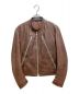 Maison Margiela（メゾンマルジェラ）の古着「ハノ字 レザージャケット」｜ブラウン