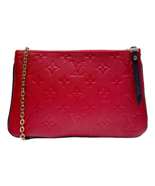 LOUIS VUITTON（ルイ ヴィトン）LOUIS VUITTON (ルイ ヴィトン) ポシェット・ドゥーブル ジップ レッド×ネイビー サイズ:-の古着・服飾アイテム