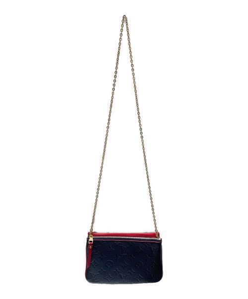 LOUIS VUITTON（ルイ ヴィトン）LOUIS VUITTON (ルイ ヴィトン) ポシェット・ドゥーブル ジップ レッド×ネイビー サイズ:-の古着・服飾アイテム