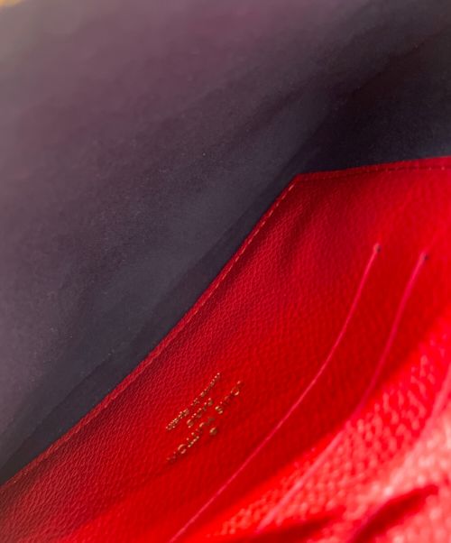 LOUIS VUITTON（ルイ ヴィトン）LOUIS VUITTON (ルイ ヴィトン) ポシェット・ドゥーブル ジップ レッド×ネイビー サイズ:-の古着・服飾アイテム