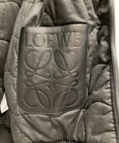 LOEWE（ロエベ）LOEWE (ロエベ) アナグラムフリースジャケット ブラック×グリーン サイズ:Mの古着・服飾アイテム