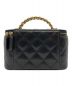 CHANEL (シャネル) ロゴハンドルバニティバッグ ブラック：590000円