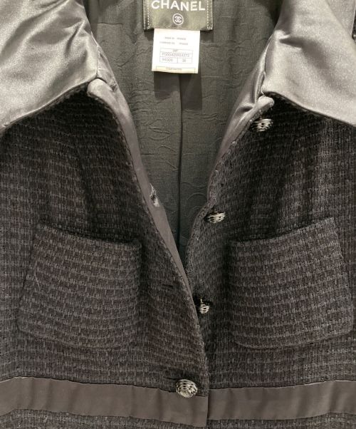 CHANEL（シャネル）CHANEL (シャネル) ツイードワンピース ブラック サイズ:38の古着・服飾アイテム