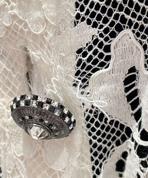 CHANEL（シャネル）CHANEL (シャネル) ツイードレースワンピース ネイビー サイズ:36の古着・服飾アイテム