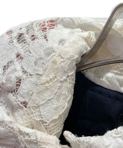 CHANEL（シャネル）CHANEL (シャネル) ツイードレースワンピース ネイビー サイズ:36の古着・服飾アイテム