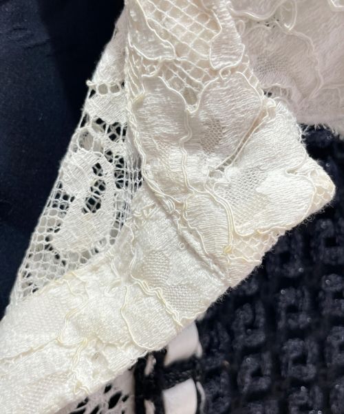 CHANEL（シャネル）CHANEL (シャネル) ツイードレースワンピース ネイビー サイズ:36の古着・服飾アイテム