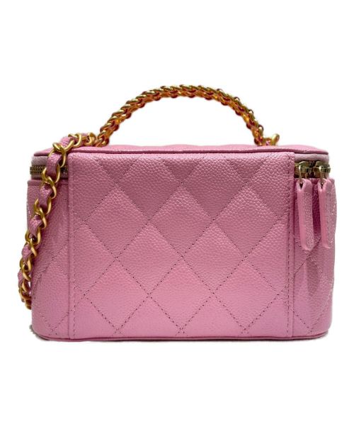 CHANEL（シャネル）CHANEL (シャネル) マトラッセロゴハンンドルバニティバッグ ピンク サイズ:-の古着・服飾アイテム