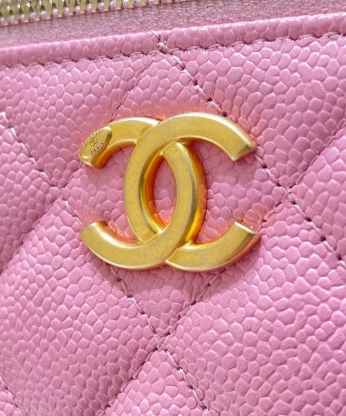 CHANEL（シャネル）CHANEL (シャネル) マトラッセロゴハンンドルバニティバッグ ピンク サイズ:-の古着・服飾アイテム