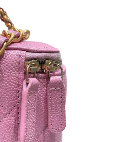 CHANEL（シャネル）CHANEL (シャネル) マトラッセロゴハンンドルバニティバッグ ピンク サイズ:-の古着・服飾アイテム
