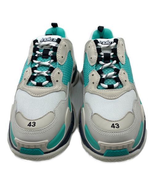 BALENCIAGA（バレンシアガ）BALENCIAGA (バレンシアガ) TRIPLE S SNEAKER ホワイト×グリーン サイズ:28.5cm （US10） / 43 未使用品の古着・服飾アイテム