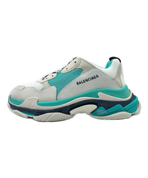 BALENCIAGA（バレンシアガ）BALENCIAGA (バレンシアガ) TRIPLE S SNEAKER ホワイト×グリーン サイズ:28.5cm （US10） / 43 未使用品の古着・服飾アイテム