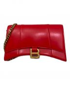 BALENCIAGAバレンシアガ）の古着「HOURGLASSショルダーバッグ」｜レッド