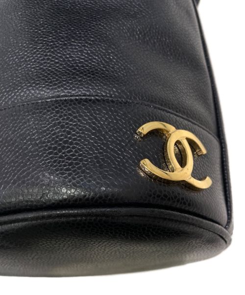 CHANEL（シャネル）CHANEL (シャネル) 巾着型トリプルココマークバケットバッグ ブラックの古着・服飾アイテム