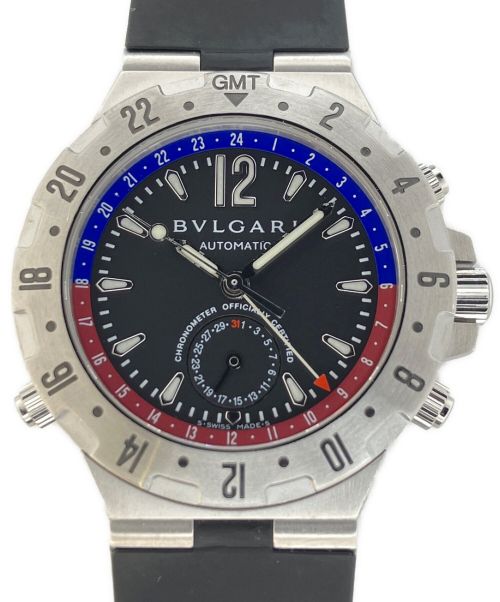 BVLGARI（ブルガリ）BVLGARI (ブルガリ) ディアゴノ プロフェッショナル GMT ブラックの古着・服飾アイテム