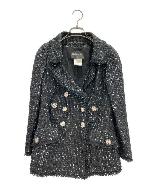 CHANEL（シャネル）CHANEL (シャネル) ツイードジャケット ブラック サイズ:36の古着・服飾アイテム