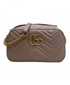 GUCCIグッチ）の古着「GGマーモント キルティングショルダーバッグ」｜ピンク